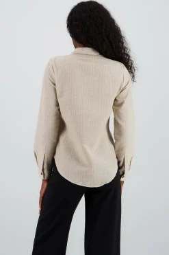 Camisa manga larga rayas detalle botones