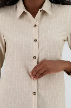 Camisa manga larga rayas detalle botones