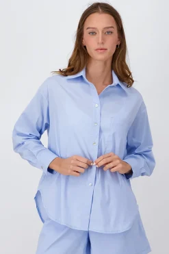 Camisa Manga Largs Oversize Poeplina Hypsters