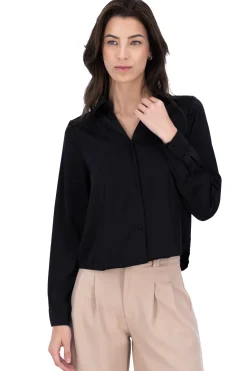 Camisa monocolor satinada