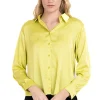 Camisa monocolor satinada
