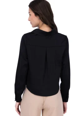 Camisa monocolor satinada