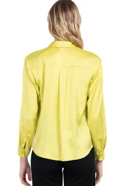 Camisa monocolor satinada