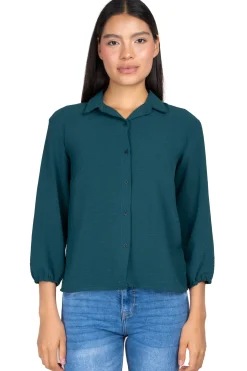 Camisa monocolor texturizada