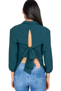 Camisa monocolor texturizada