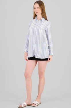 Camisa over manga larga rayas