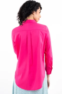 Camisa oversize asimétrica lisa