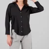 Camisa oversize cuello satin