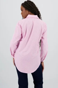 Camisa oversize detalle rayas