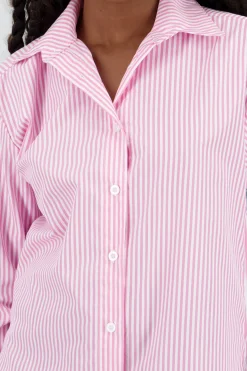 Camisa oversize detalle rayas