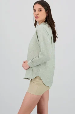 Camisa oversize fluida manga larga ligera