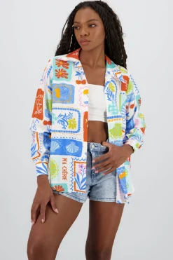 Camisa oversize manga larga detalle botones