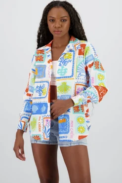 Camisa oversize manga larga detalle botones