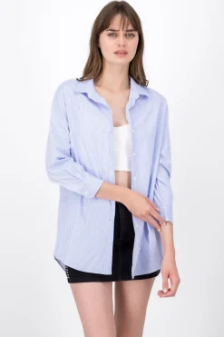 Camisa oversize rayas bicolor