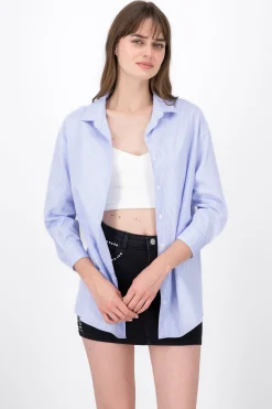 Camisa oversize rayas bicolor