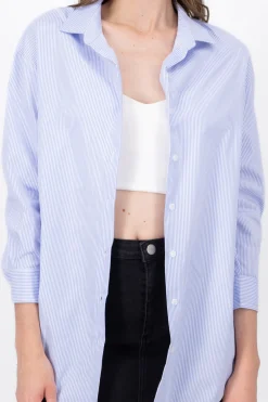 Camisa oversize rayas bicolor