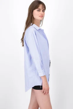 Camisa oversize rayas bicolor