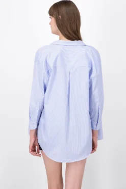 Camisa oversize rayas bicolor