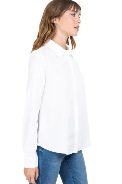 Camisa puños plisados satín