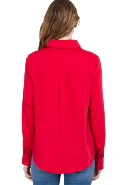 Camisa puños plisados satín