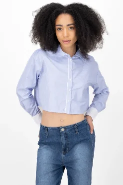 Camisa rayas contraste puños