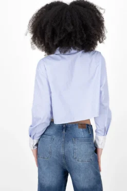 Camisa rayas contraste puños