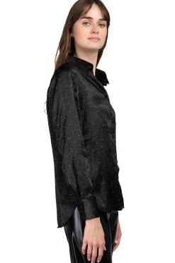 Camisa satinada brillos