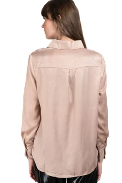 Camisa satinada brillos