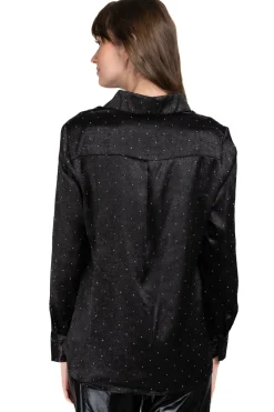 Camisa satinada brillos