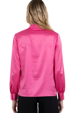 Camisa satín botones