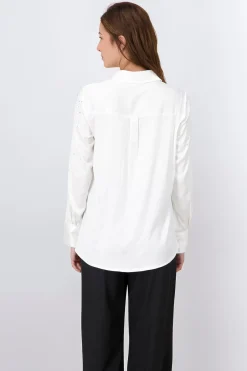 Camisa satín brillos