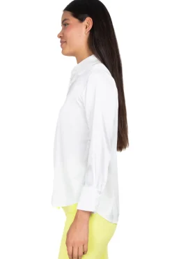 Camisa satín manga larga botones