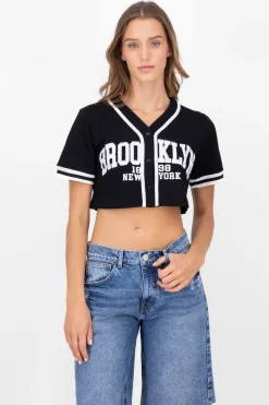 Camisa Tipo Baseball Brooklyn