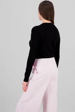 Cardigan con cuello redondo botones dorados Hyp