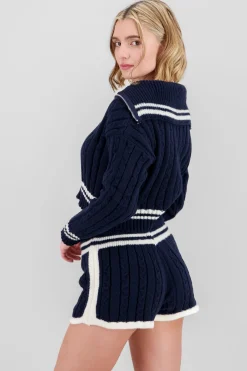 Cardigan con medio cierre