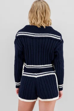 Cardigan con medio cierre