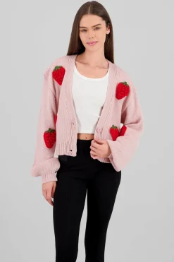 Cardigan fresas 3d