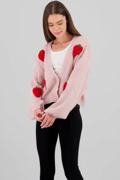 Cardigan fresas 3d