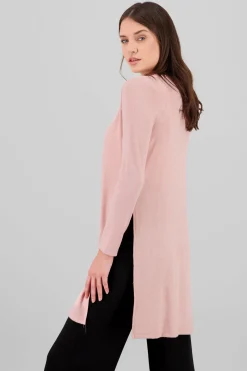 Cardigan largo manga larga tacto suave