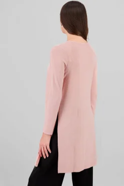 Cardigan largo manga larga tacto suave