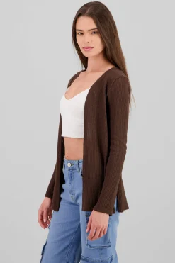 Cardigan largo tejido de punto