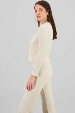 Cardigan manga larga