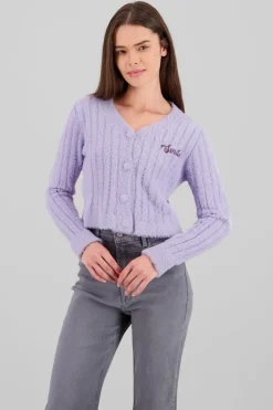 Cardigan suave detalle parche