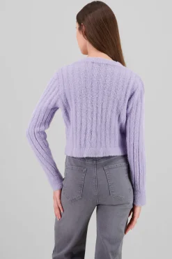 Cardigan suave detalle parche