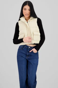 Chalec con bolsas cargo cropped