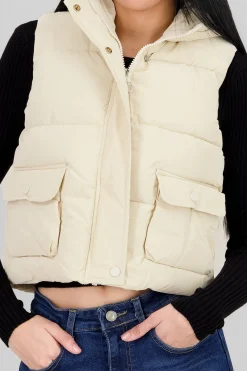 Chalec con bolsas cargo cropped