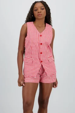 Chaleco bolsas detalle botones