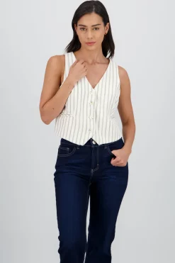 Chaleco botones rayas