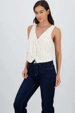 Chaleco botones rayas