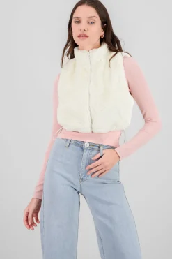 Chaleco corto peluche